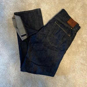 Luck brand 221 slim straight selvedge denim.